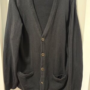 L.L. Bean Men's Black Cardigan Sweater